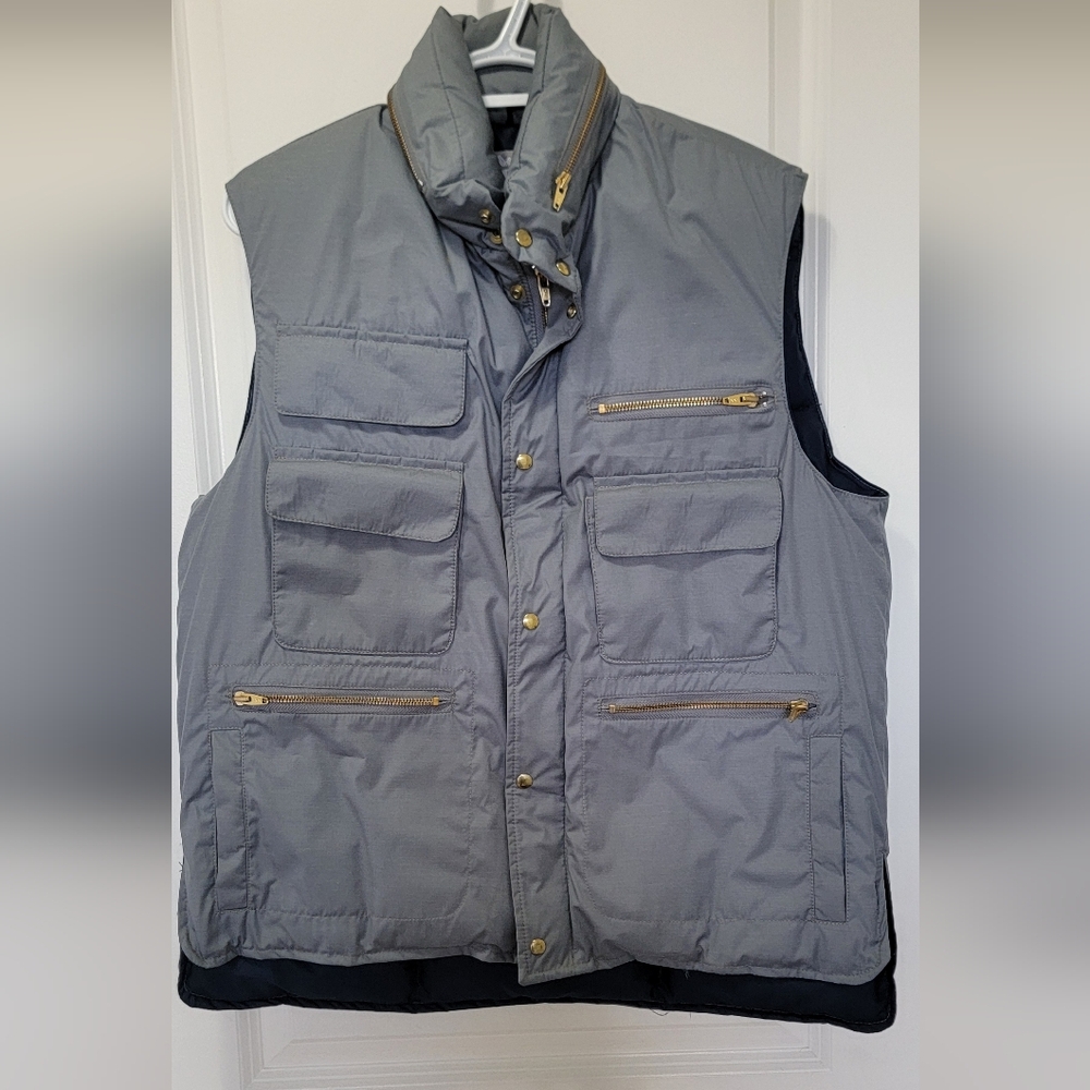 Vintage 80s Down Filled Utility Vest Mens M